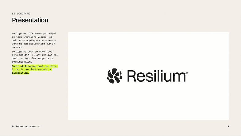 Charte graphique Resilium